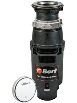 Измельчитель пищевых отходов BORT MASTER ECO Control, 390 Вт, 2 ступени, 3.3 кг/мин, серый