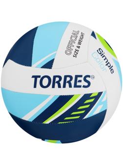 Мяч волейбольный TORRES Simple Color V323115, TPU, машинная сшивка, 18 панелей, р. 5