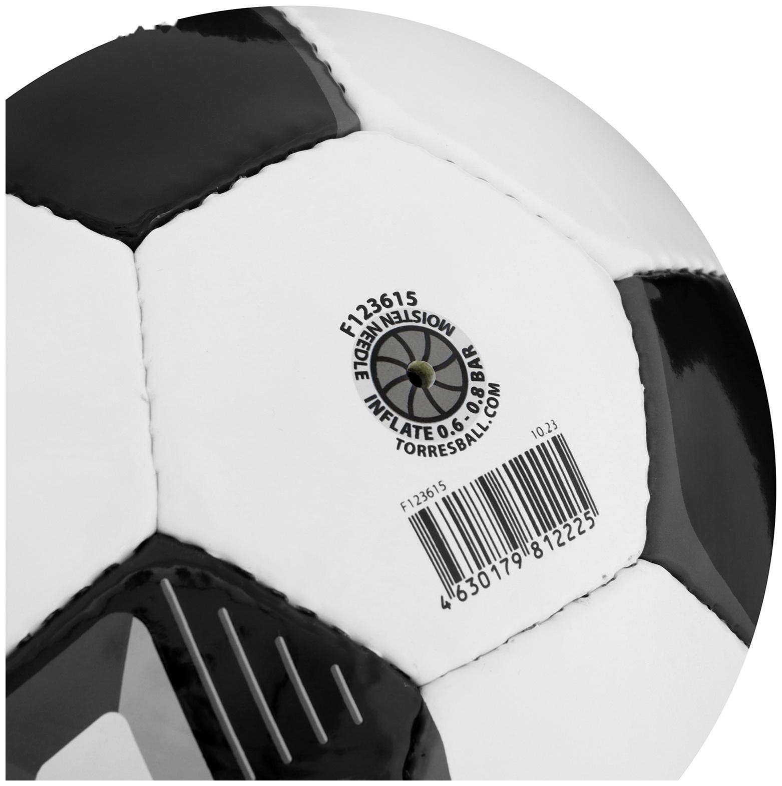 Мяч футбольный TORRES F123615, PVC, ручная сшивка, 32 панели, р. 5