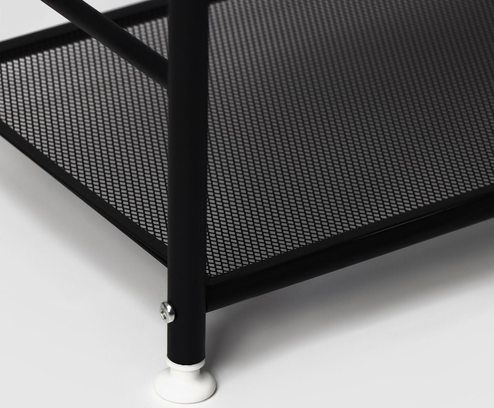 Обувница металлическая LaDо́m, 4 яруса, 60х27х64 см, цвет чёрный