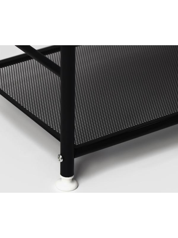 Обувница металлическая LaDо́m, 4 яруса, 60х27х64 см, цвет чёрный