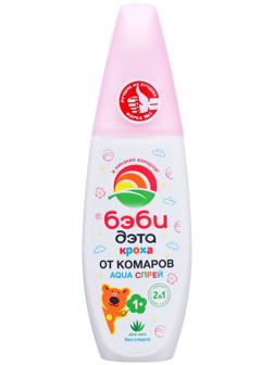 БЭБИ ДЭТА детский АКВА (AQUA) спрей 2 в 1 100 мл/24 шт