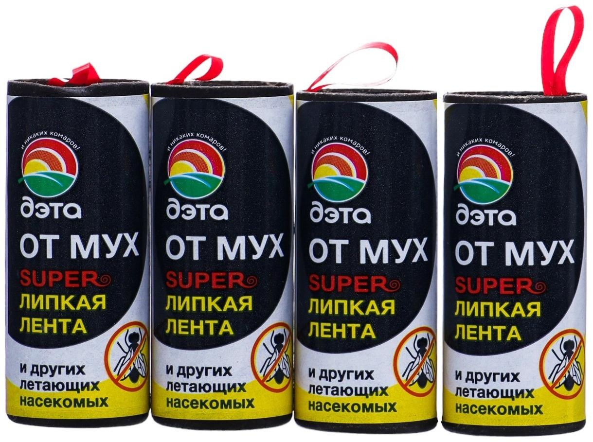 ДЭТА супер липкая лента от мух 4 шт.