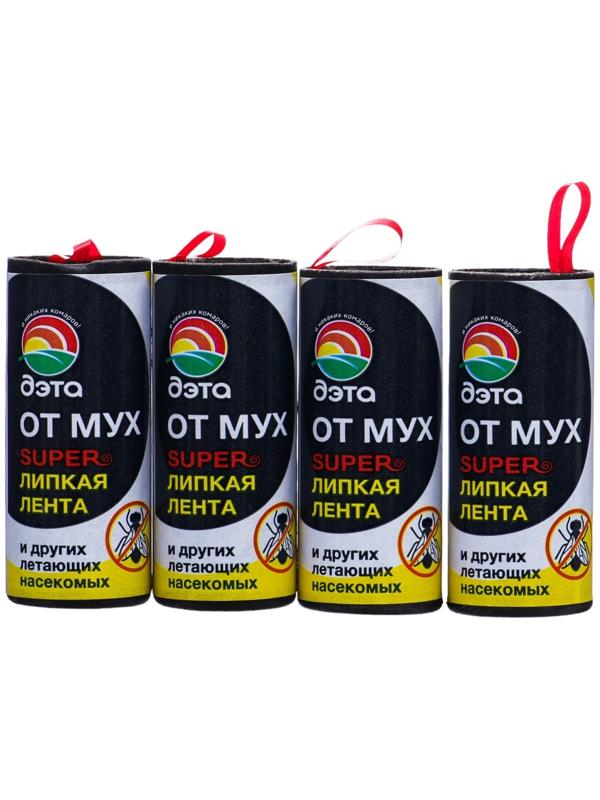 ДЭТА супер липкая лента от мух 4 шт.