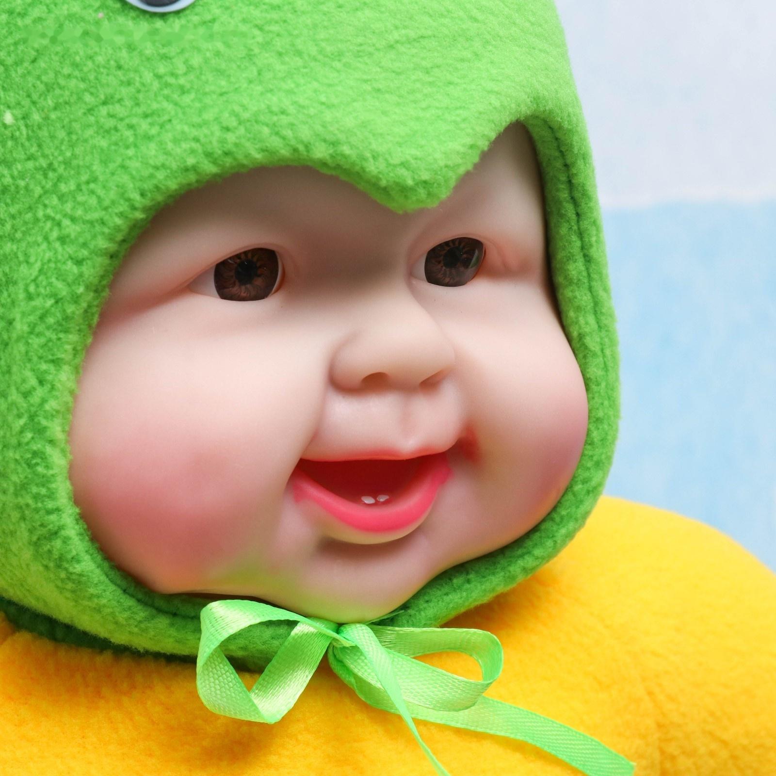 Кукла веселая в капюшоне 55см, микс