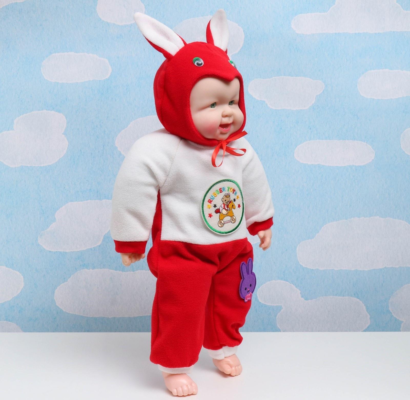 Кукла веселая в капюшоне 55см, микс