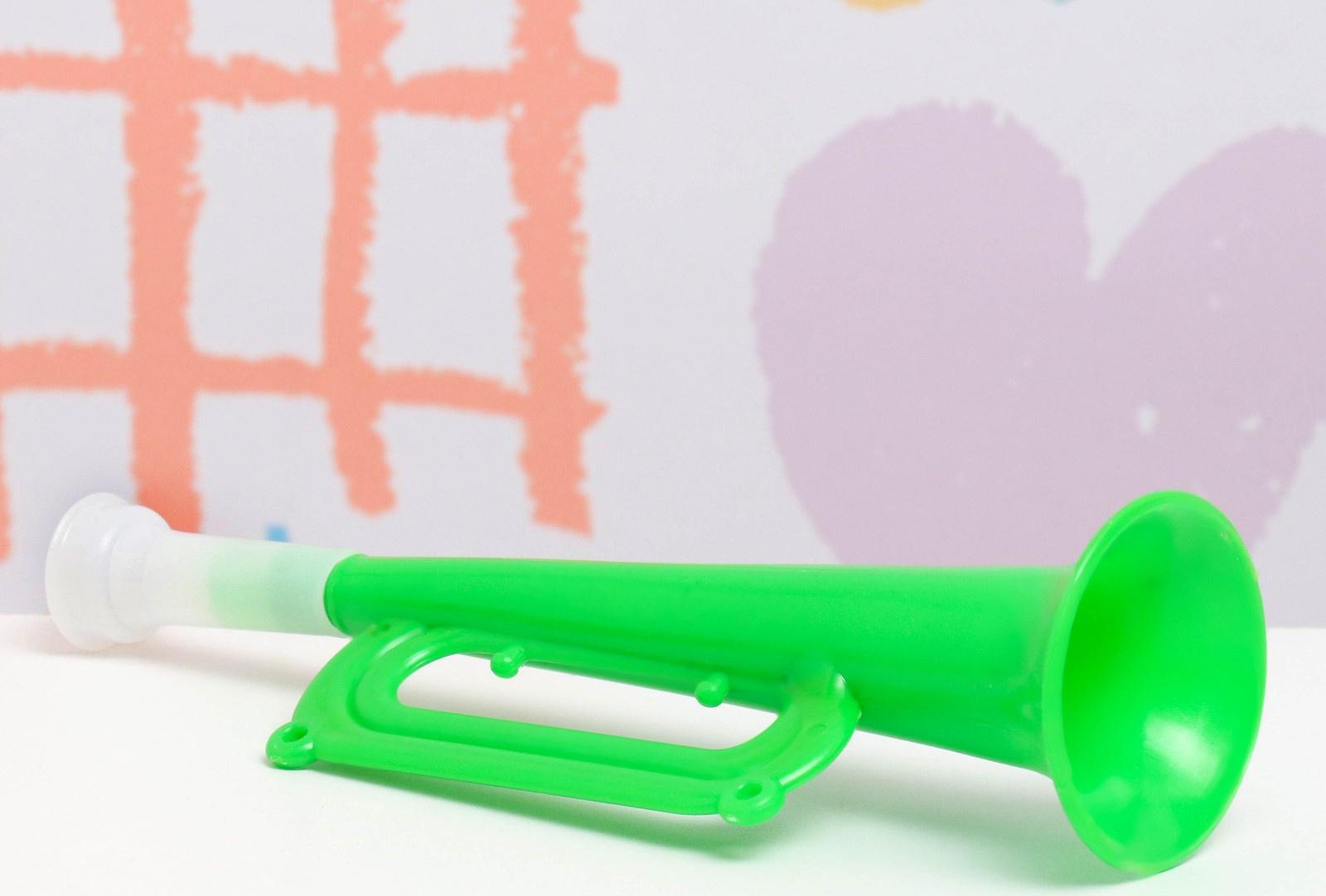 Дудка пластмассовая 19см, микс