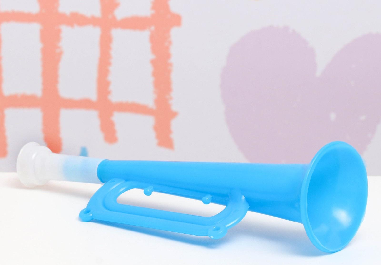 Дудка пластмассовая 19см, микс