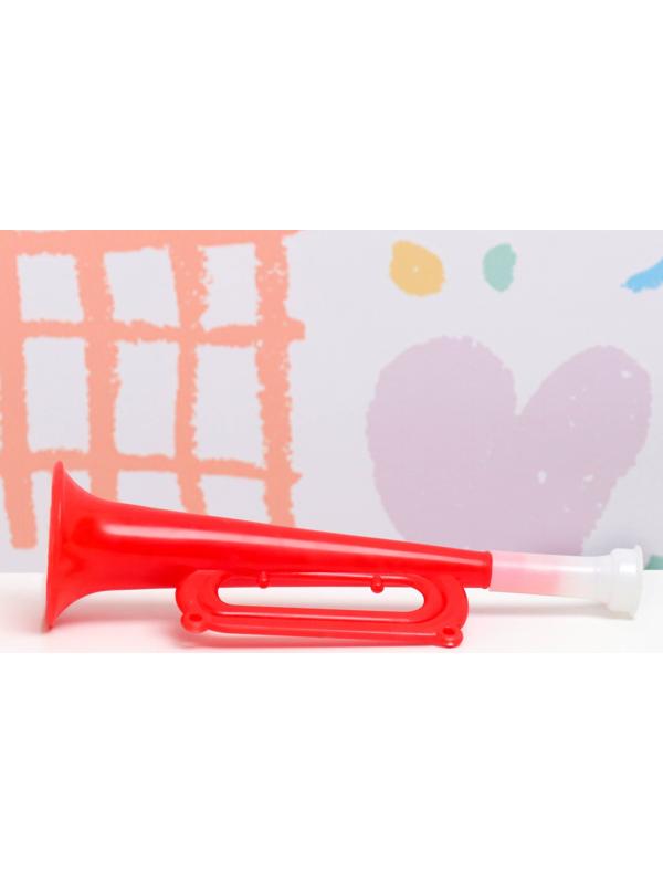 Дудка пластмассовая 19см, микс