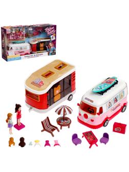 Игровой набор «Лови волну!» трейлер с прицепом, куклы, аксессуары