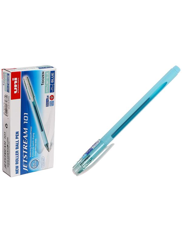 Ручка шариковая UNI Jetstream SX-101-07FL, 0.7 мм, синий, корпус бирюзовый