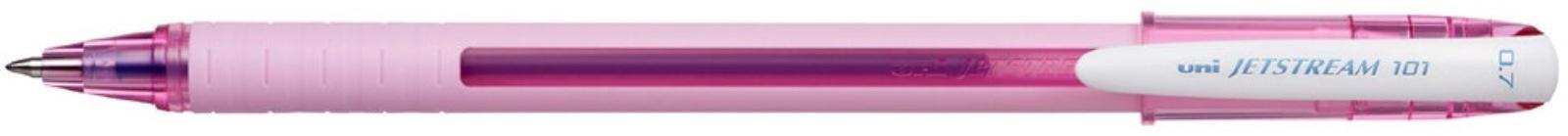 Ручка шариковая UNI Jetstream SX-101-07FL, 0.7 мм, синий, корпус розовый