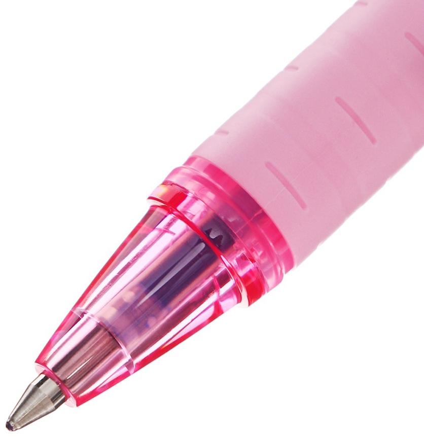 Ручка шариковая UNI Jetstream SX-101-07FL, 0.7 мм, синий, корпус розовый