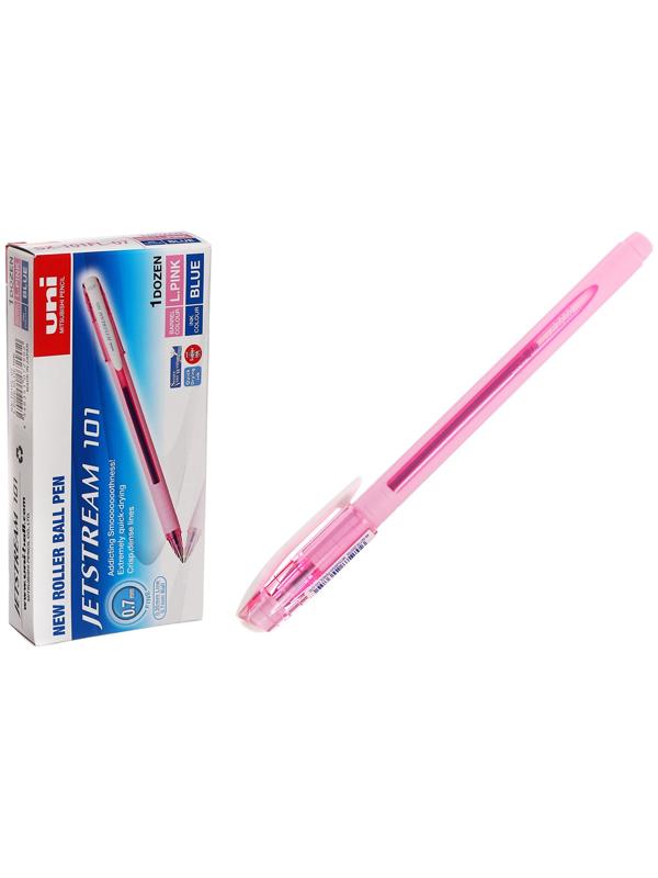 Ручка шариковая UNI Jetstream SX-101-07FL, 0.7 мм, синий, корпус розовый