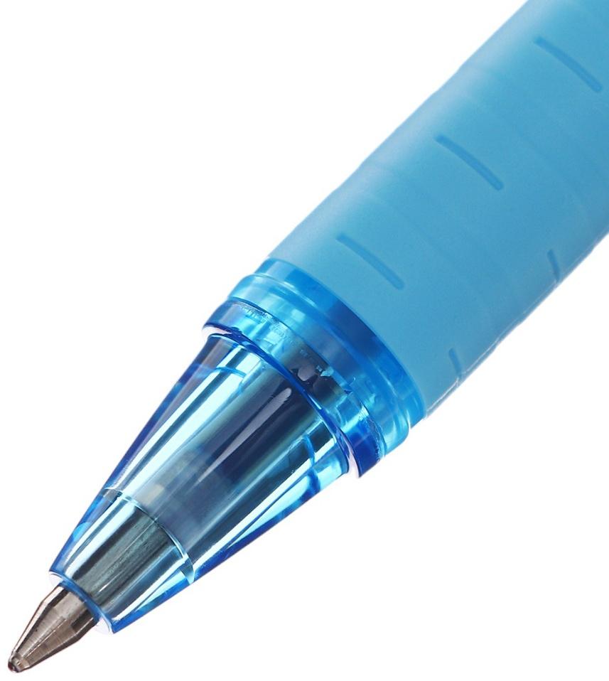 Ручка шариковая UNI Jetstream SX-101-07FL, 0.7 мм, синий, корпус голубой