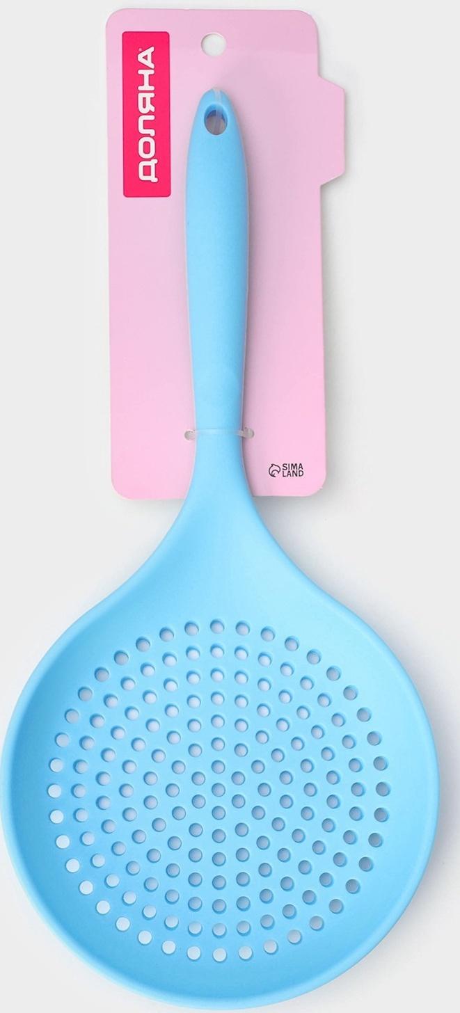 Шумовка Доляна «Фиш», 36×17×2,5 см, цвет голубой