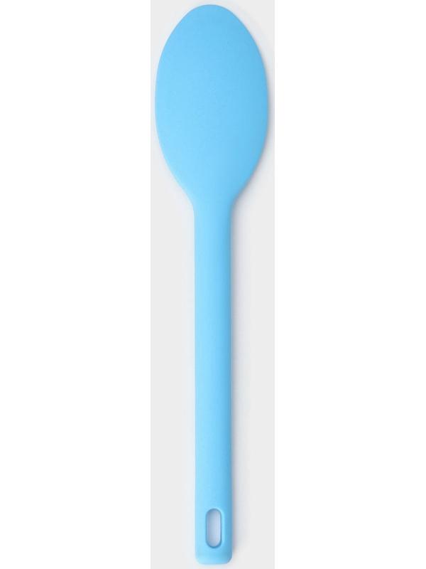 Ложка гарнирная Доляна «Люкс», 30×6×1 см, цвет голубой