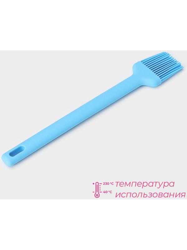 Кисть Доляна «Люкс», 27×4,6×1 см, цвет голубой