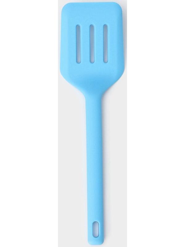 Лопатка с прорезями Доляна «Люкс», 29,5×8×3 см, цвет голубой
