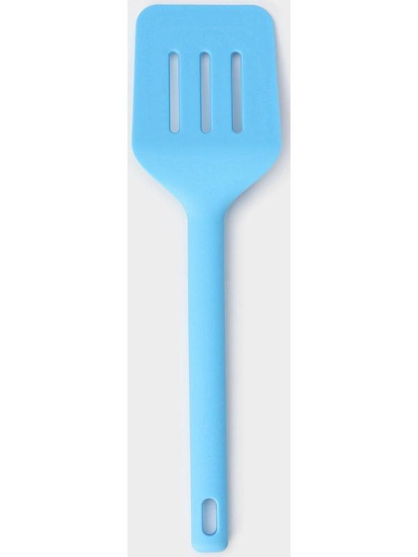 Лопатка с прорезями Доляна «Люкс», 29,5×8×3 см, цвет голубой