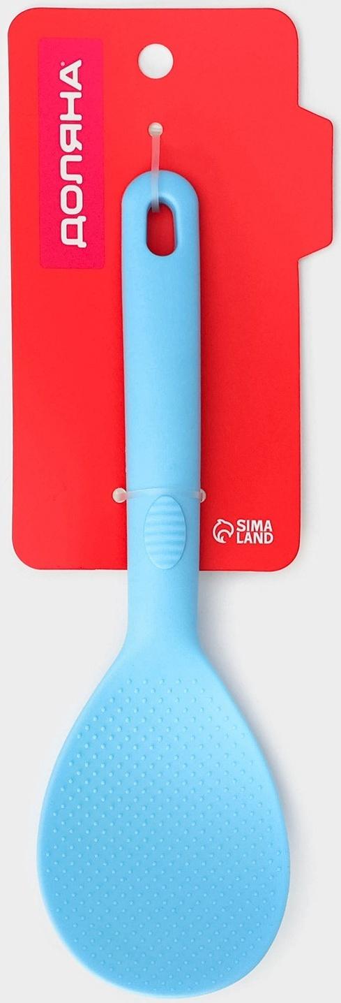 Ложка Доляна «Дуэт», 24×7,5×4 см, цвет голубой