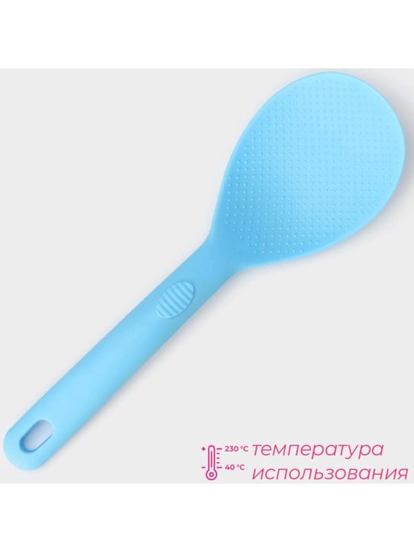 Ложка Доляна «Дуэт», 24×7,5×4 см, цвет голубой