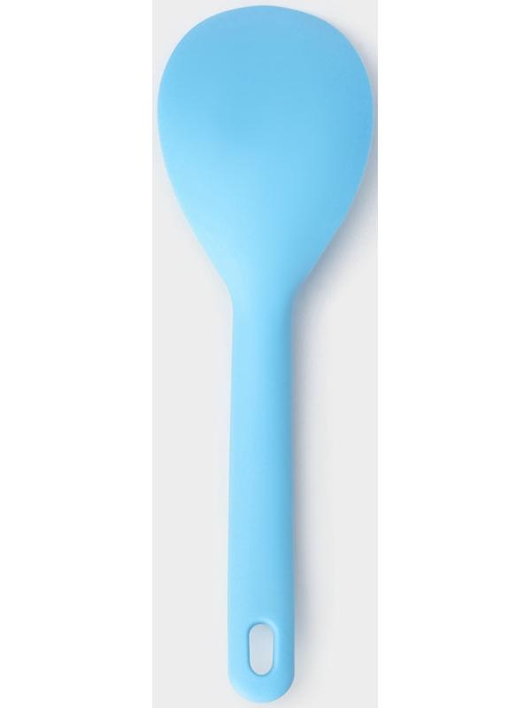 Ложка Доляна «Дуэт», 24×7,5×4 см, цвет голубой