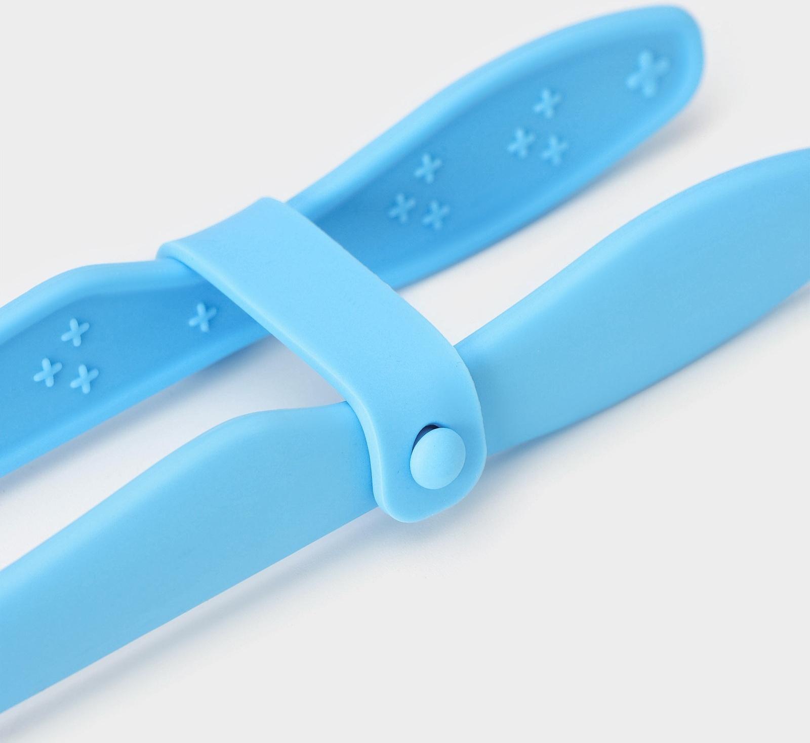 Щипцы Доляна «Дуэт», 24,5×4,5×2 см, цвет голубой