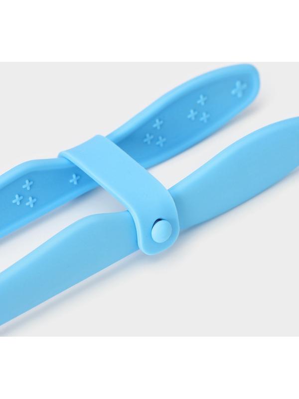 Щипцы Доляна «Дуэт», 24,5×4,5×2 см, цвет голубой