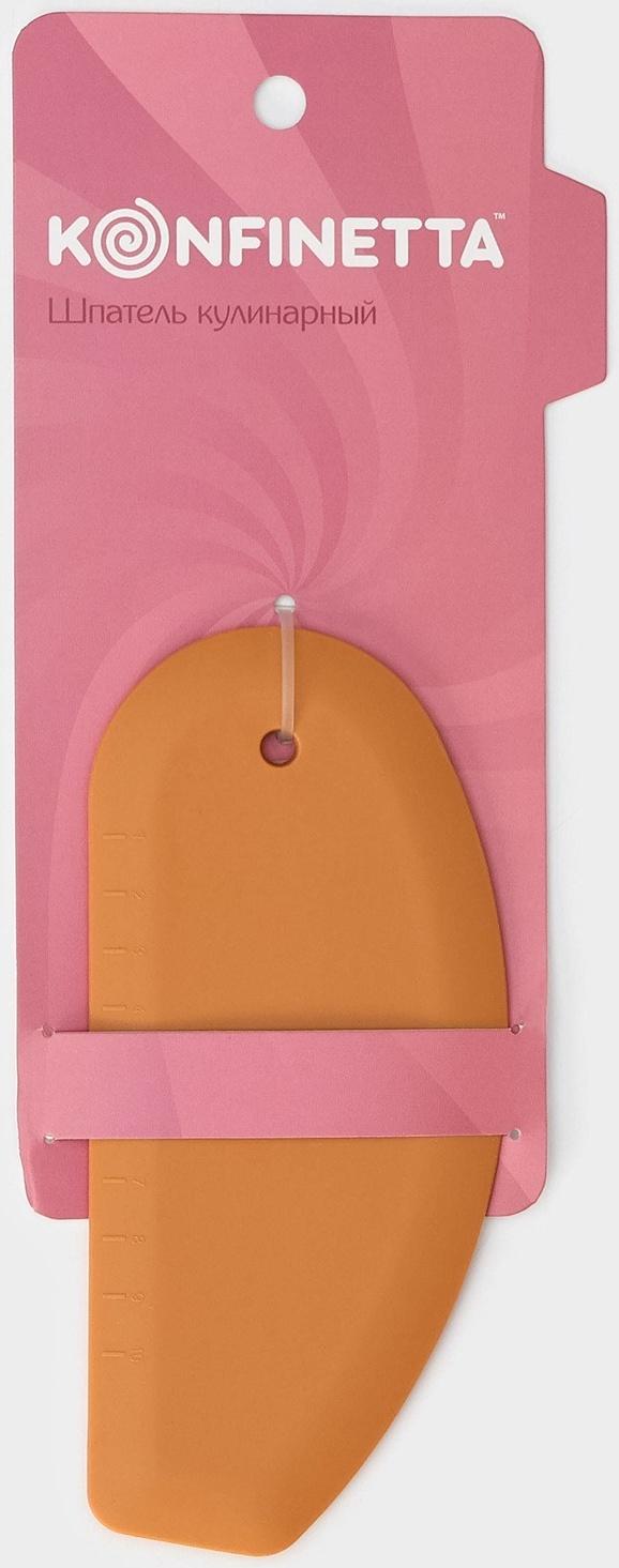 Шпатель кондитерский с разметкой KONFINETTA, 17,5×8×0,7см, цвет бежевый