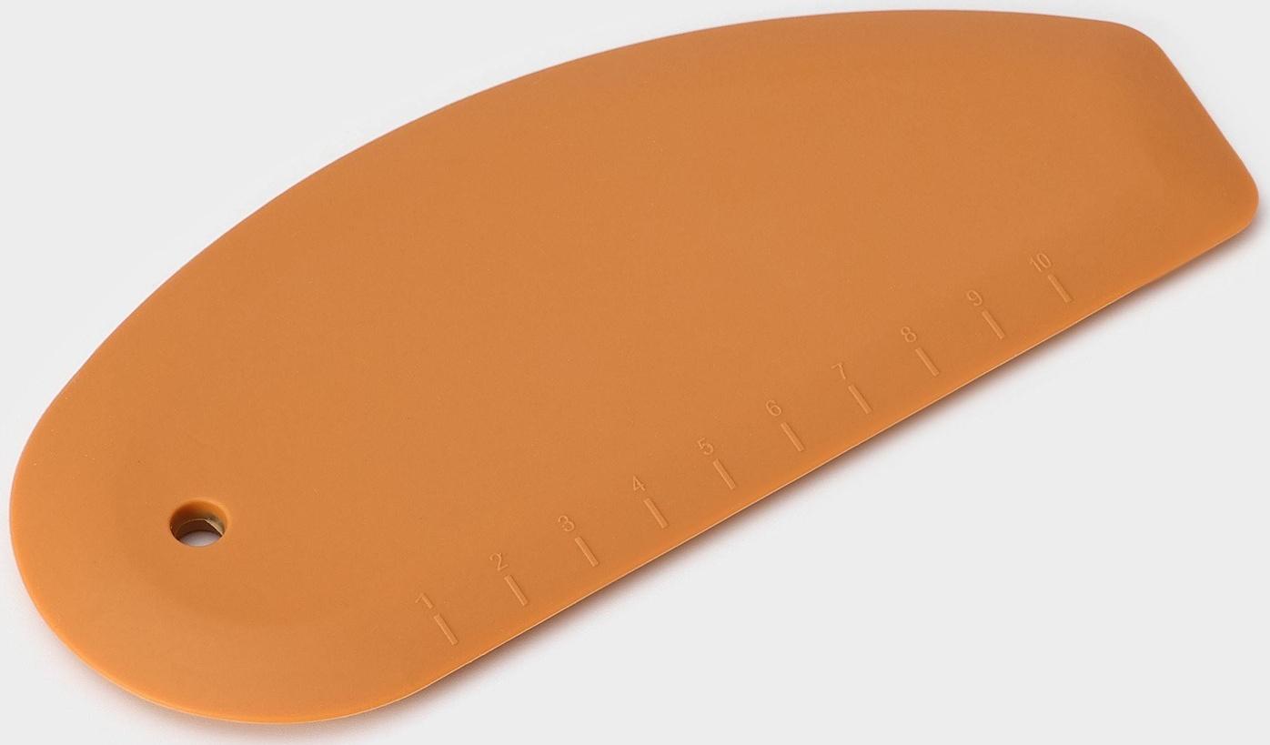 Шпатель кондитерский с разметкой KONFINETTA, 17,5×8×0,7см, цвет бежевый