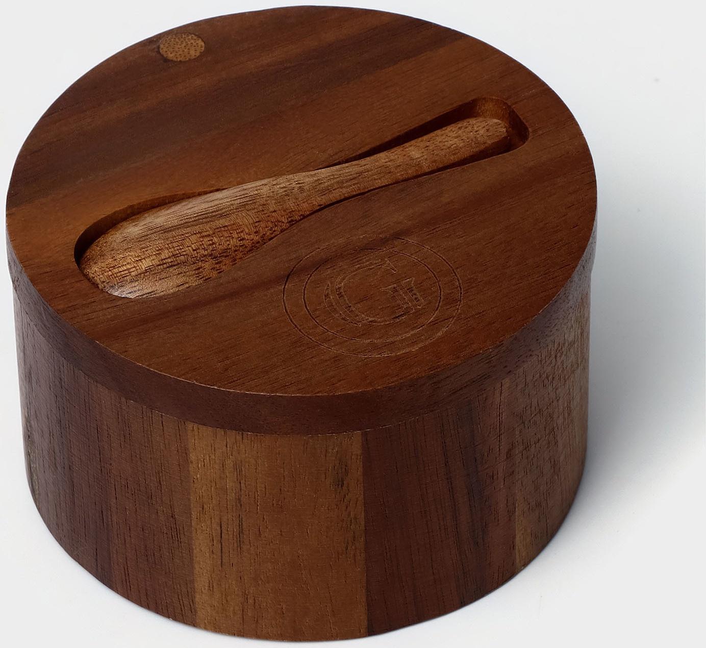 Банка для специй с ложкой, 10×6 см, акация
