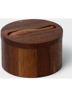 Банка для специй с ложкой, 10×6 см, акация