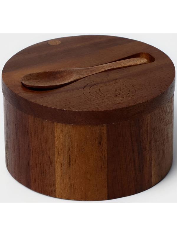 Банка для специй с ложкой, 10×6 см, акация
