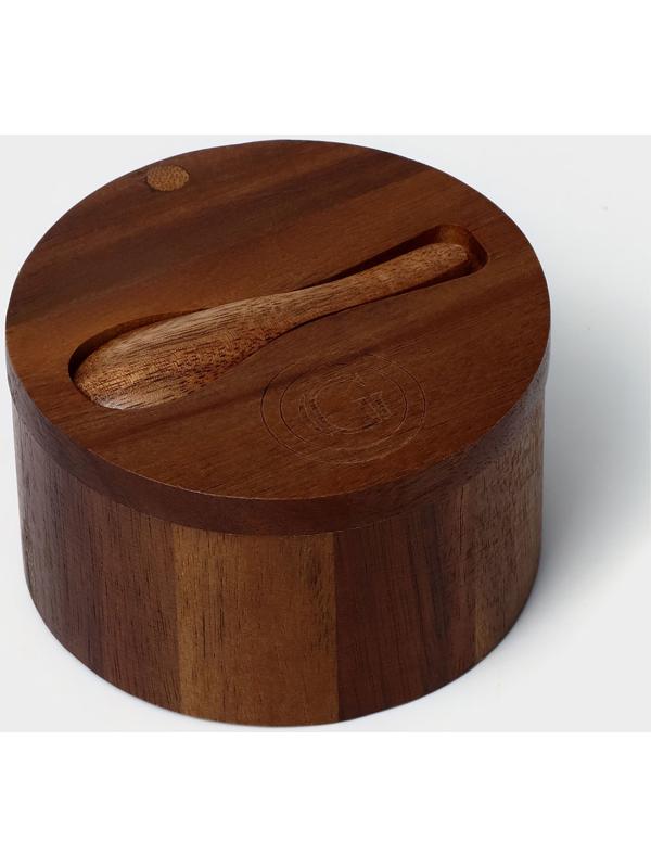 Банка для специй с ложкой, 10×6 см, акация