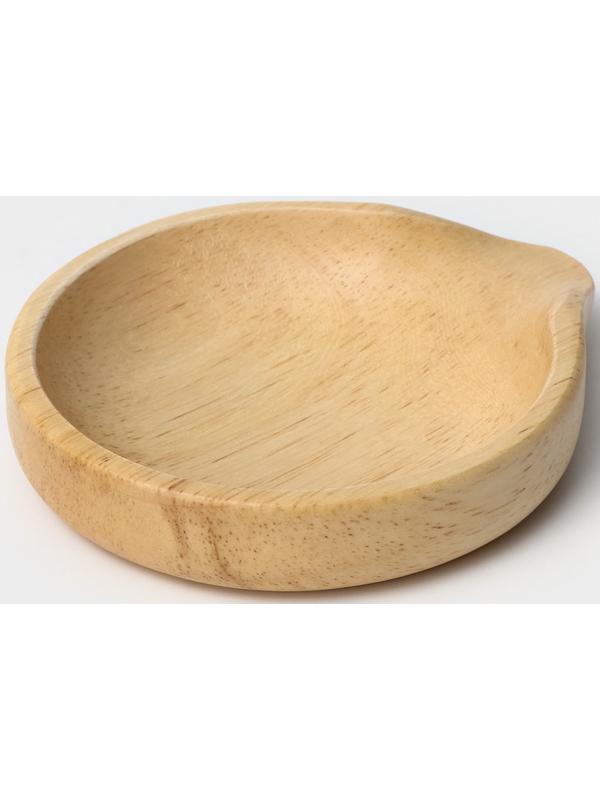 Подставка под ложку, 11,5×13,5×2,5 см, гевея