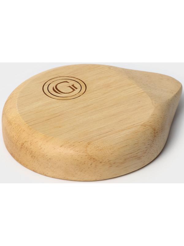 Подставка под ложку, 11,5×13,5×2,5 см, гевея