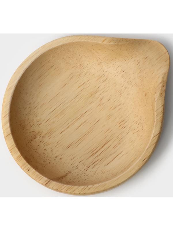 Подставка под ложку, 11,5×13,5×2,5 см, гевея