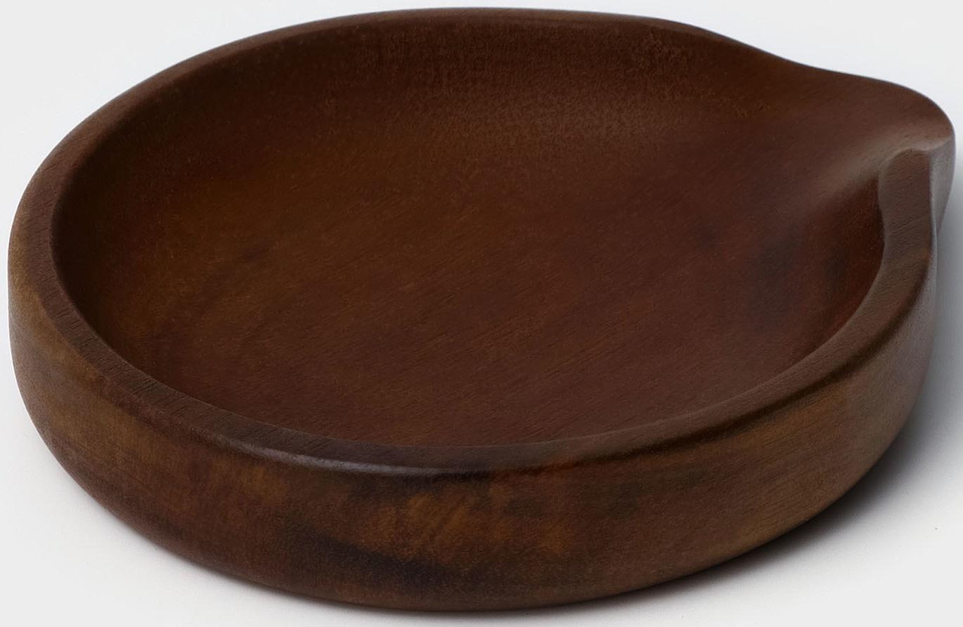 Подставка под ложку, 11,5×13,5×2,5 см, акация