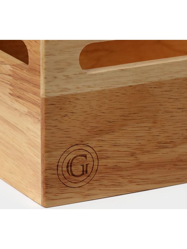 Органайзер кухонный, подставка под специи 17,8×27,3×14,6 см, гевея