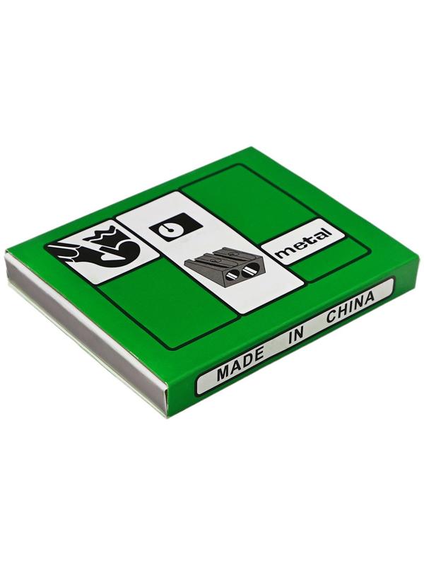 Точилка металлическая, двойная, штрихкод на штуке