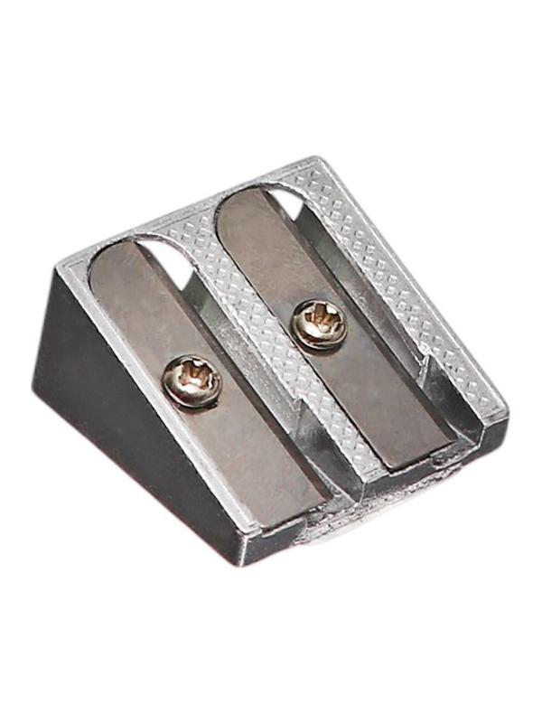 Точилка металлическая, двойная, штрихкод на штуке