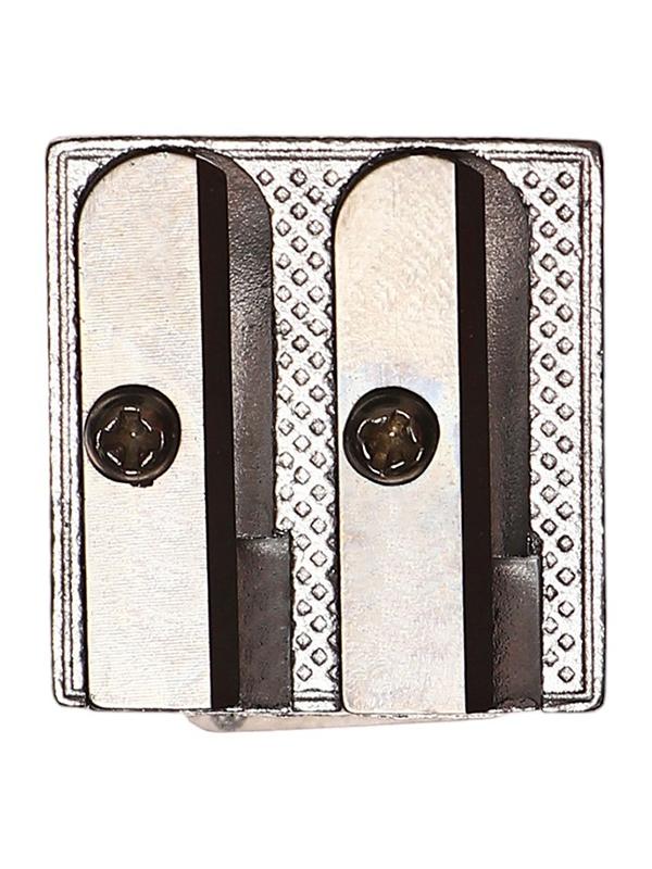 Точилка металлическая, двойная, штрихкод на штуке