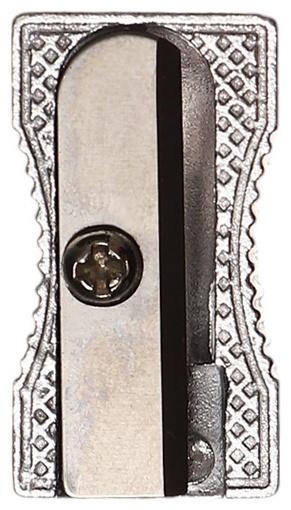 Точилка металлическая, малая, конус, штрихкод на штуке