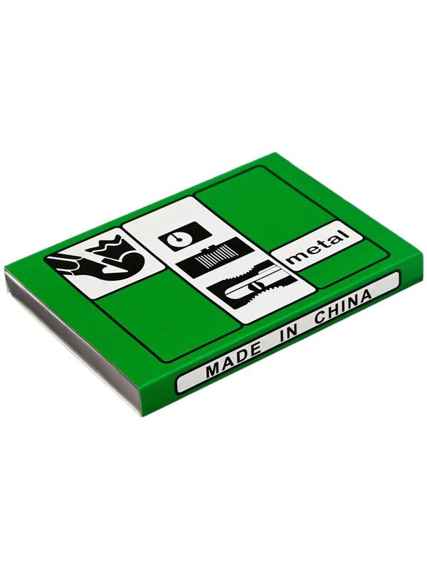 Точилка металлическая, прямоугольная, штрихкод на штуке