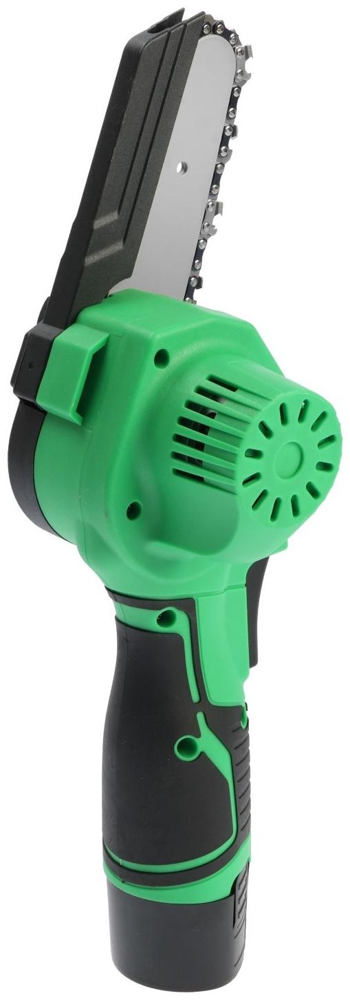 Пила цепная аккумуляторная Zitrek GreenSaw 12 082-1859, 12 В, 1.5 Ач, Li-ion АКБх2 шт, ЗУ