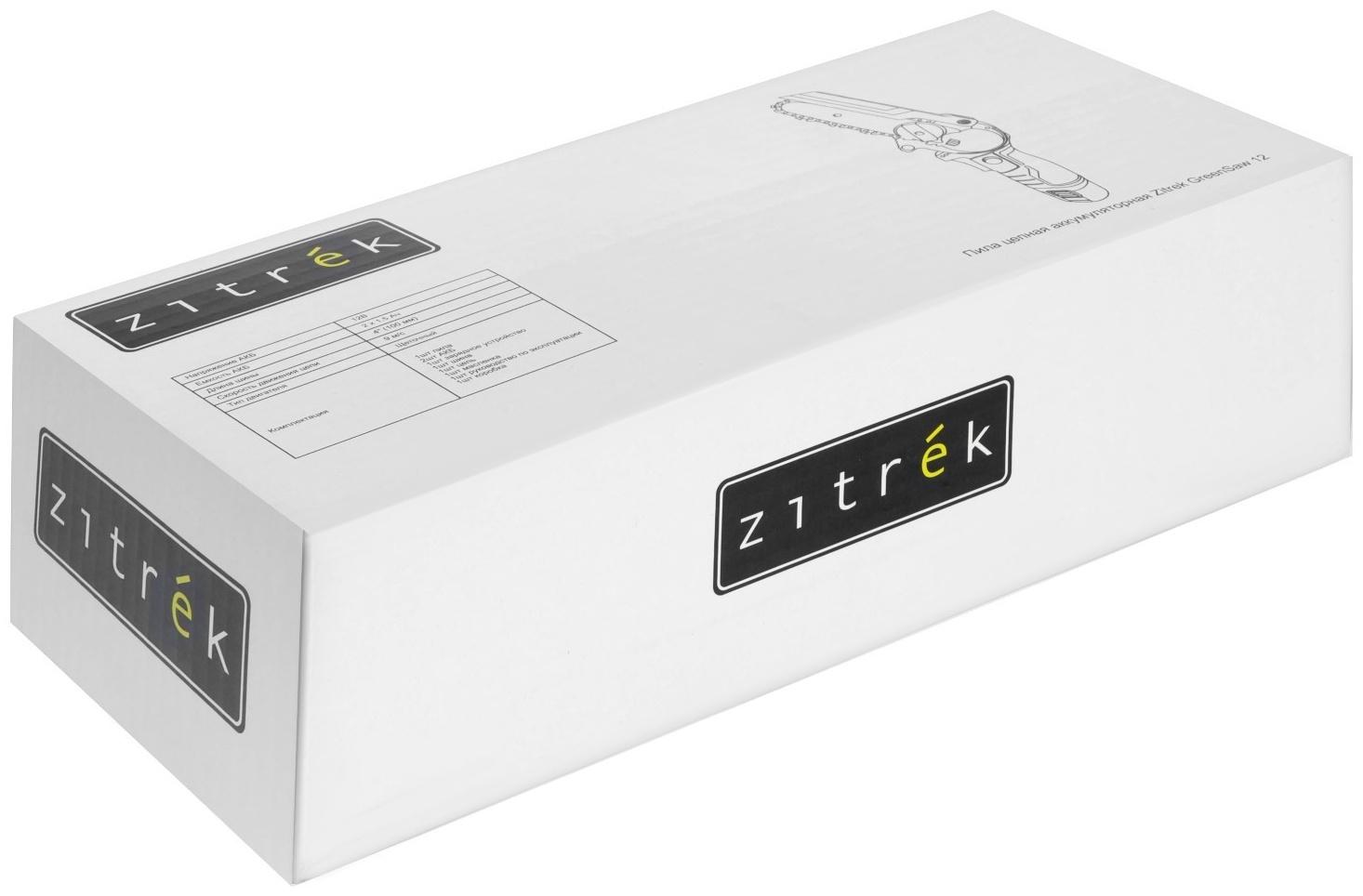 Пила цепная аккумуляторная Zitrek GreenSaw 12 082-1859, 12 В, 1.5 Ач, Li-ion АКБх2 шт, ЗУ