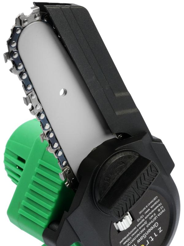Пила цепная аккумуляторная Zitrek GreenSaw 12 082-1859, 12 В, 1.5 Ач, Li-ion АКБх2 шт, ЗУ