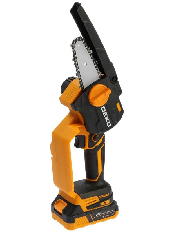 Пила цепная аккумуляторная DEKO DKCHS 20-4 063-4480, 20 В, 2 Ач, Li-ion АКБх1 шт, ЗУ