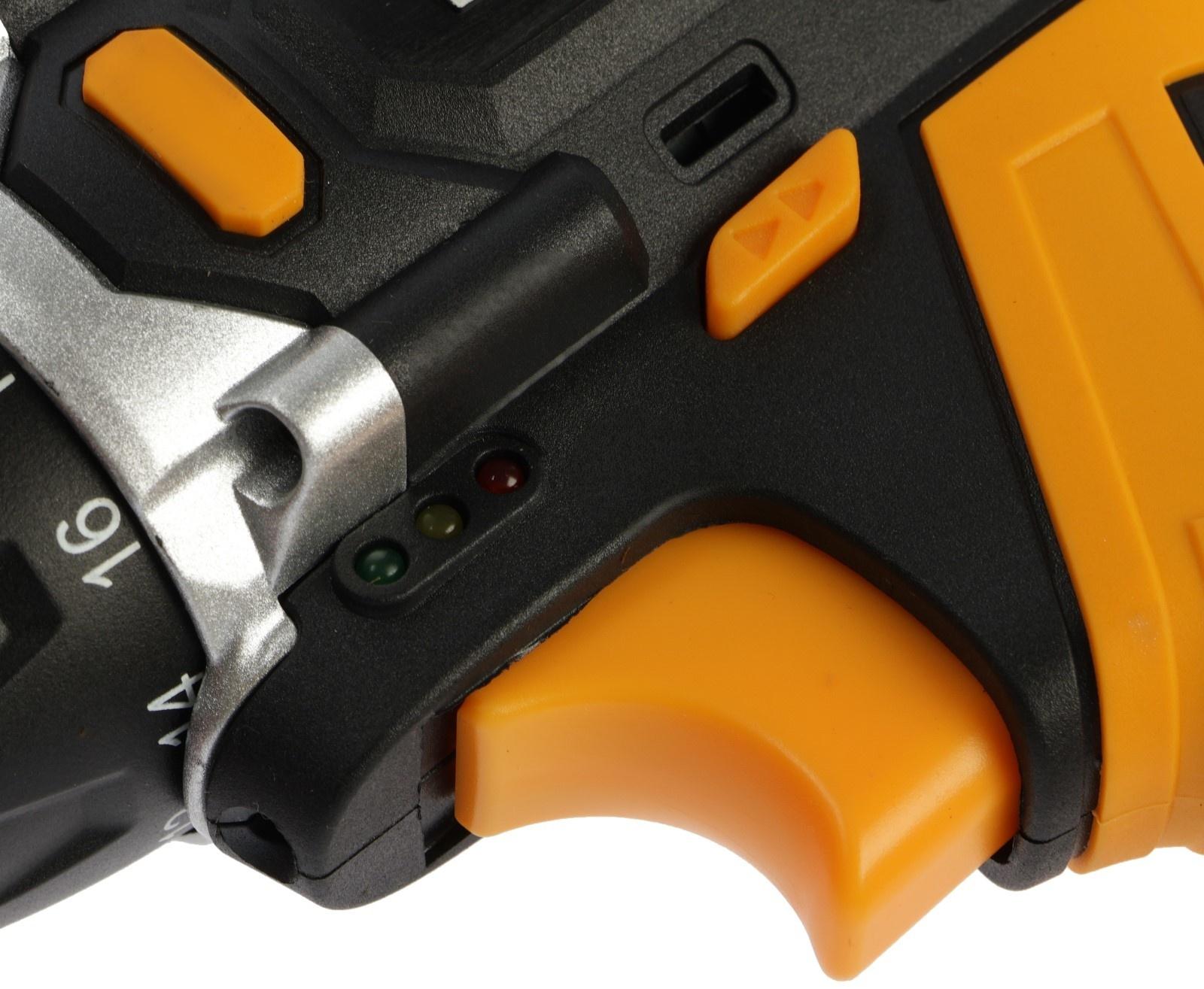 Дрель-шуруповерт DEKO DKCD20FU-Li, со съемным патроном, 20 В, 1.5 Ач, 42 Нм, 2 скорости